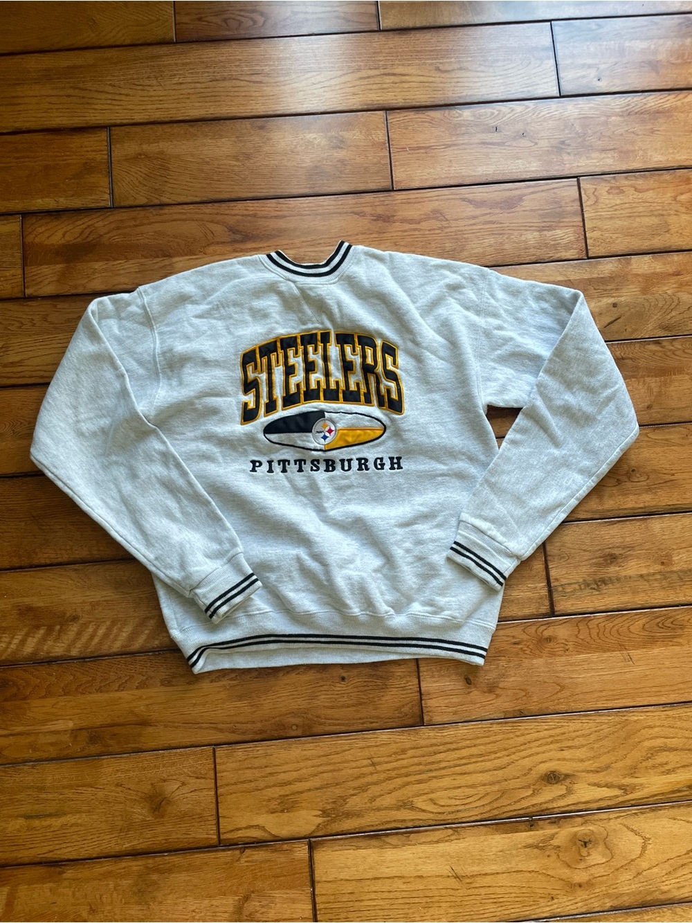 Vintage Pittsburgh Steelers Light Gray Crewneck Sweatshirt